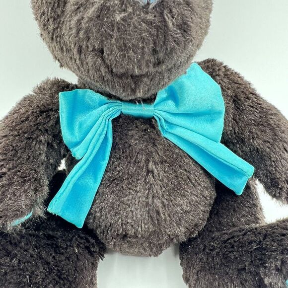 Inter-American Products Dark Brown Easter Bunny Rabbit Stuffed Plush Turquoise - Picture 7 of 8